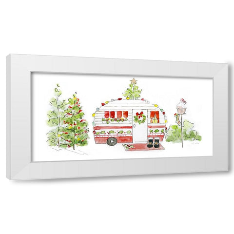 Holiday Camper II White Modern Wood Framed Art Print by Swatland, Sally