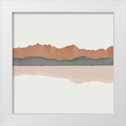 Subtle Freedom White Modern Wood Framed Art Print by Santiago, Daniela
