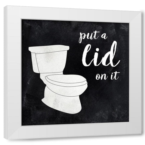 Put a Lid on it White Modern Wood Framed Art Print by CAD Designs