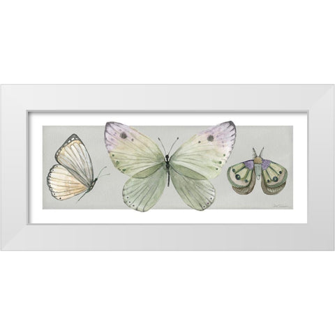 Pretty Insects II White Modern Wood Framed Art Print by Robinson, Carol