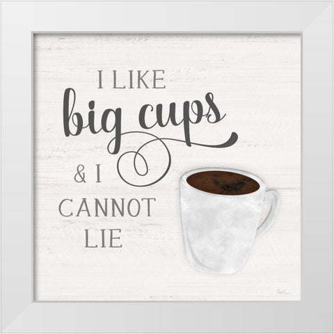 Big Cups White Modern Wood Framed Art Print by Carpentieri, Natalie