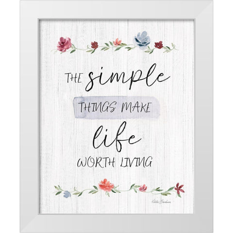 The Simple Things White Modern Wood Framed Art Print by Brockmon, Kristen