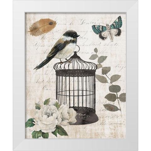 Vintage Menagerie I White Modern Wood Framed Art Print by Nan