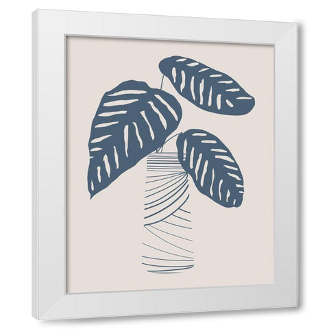Wired in Monochrome II White Modern Wood Framed Art Print by Santiago, Daniela