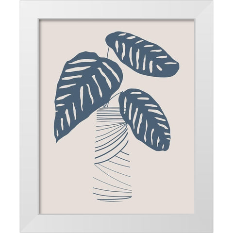 Wired in Monochrome II White Modern Wood Framed Art Print by Santiago, Daniela