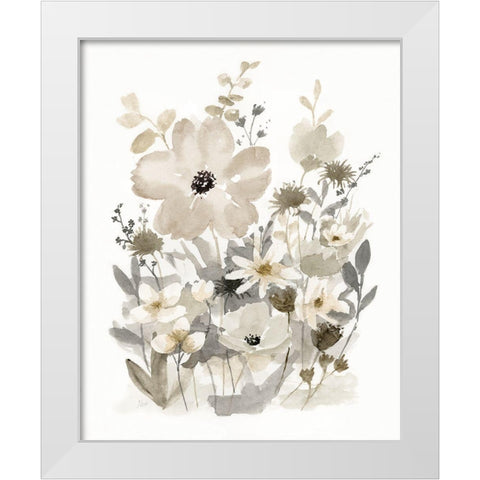 Neutral Nature I White Modern Wood Framed Art Print by Nan