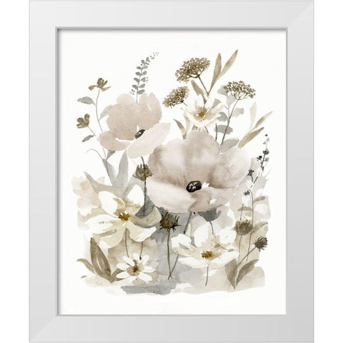 Neutral Nature II White Modern Wood Framed Art Print by Nan