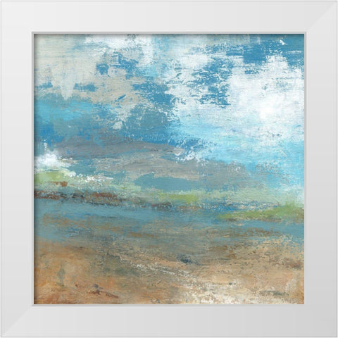 Clouds on the Ocean White Modern Wood Framed Art Print by Robinson, Carol