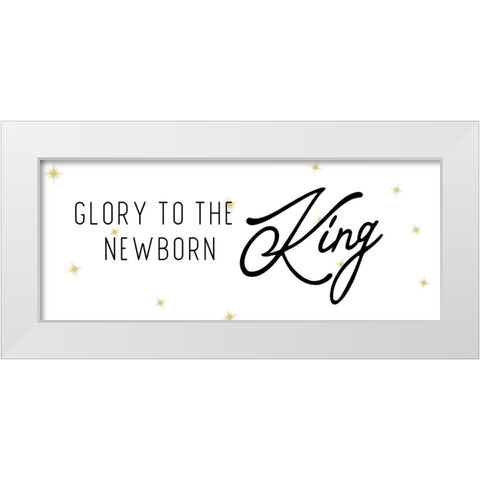 Glory White Modern Wood Framed Art Print by CAD Designs