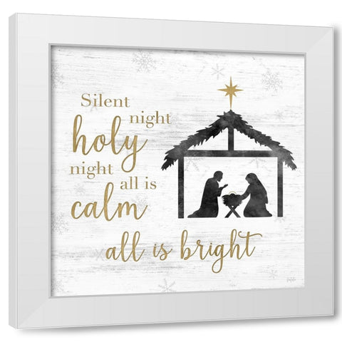 Silent Night White Modern Wood Framed Art Print by Carpentieri, Natalie