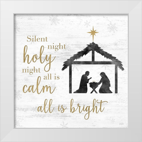 Silent Night White Modern Wood Framed Art Print by Carpentieri, Natalie