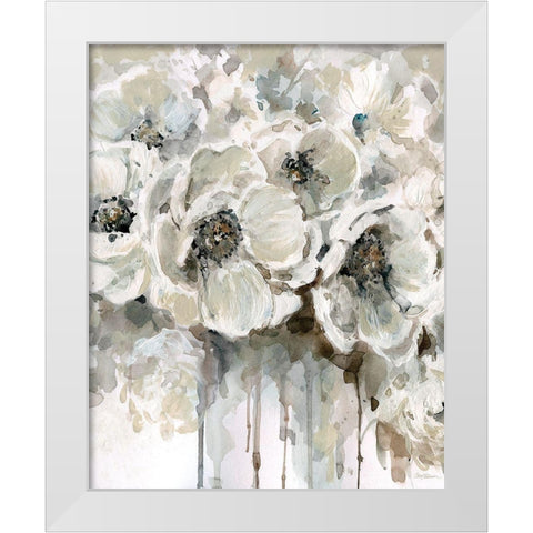 Soft Fragrance I White Modern Wood Framed Art Print by Robinson, Carol