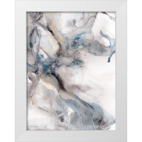 Marble Trance White Modern Wood Framed Art Print by Chang, Stella