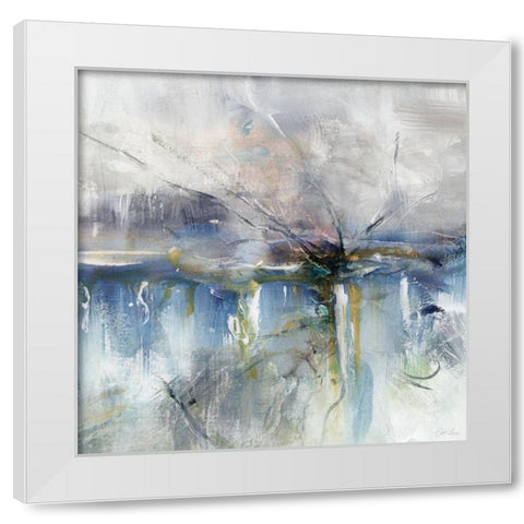Abstract Striation II White Modern Wood Framed Art Print by Chang, Stella