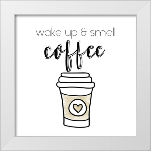 Wake Up White Modern Wood Framed Art Print by Murray, Amanda