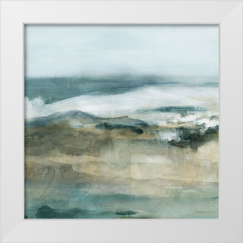 Moody Seas I White Modern Wood Framed Art Print by Robinson, Carol