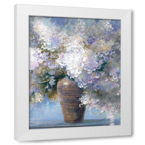 Lavender Explosion Revisited White Modern Wood Framed Art Print by Ichikawa, Yumiko