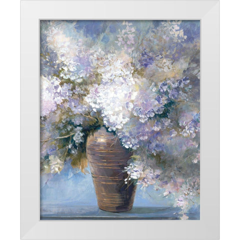 Lavender Explosion Revisited White Modern Wood Framed Art Print by Ichikawa, Yumiko