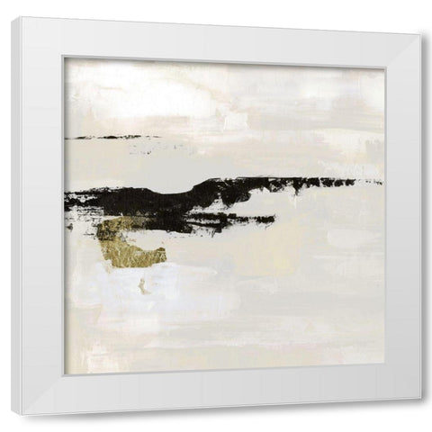 Saffron Summer White Modern Wood Framed Art Print by Tava Studios