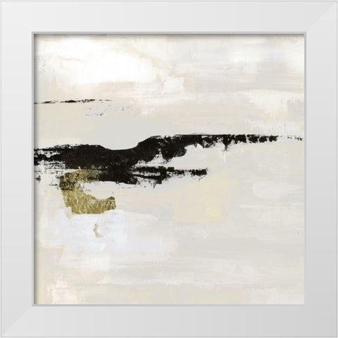 Saffron Summer White Modern Wood Framed Art Print by Tava Studios