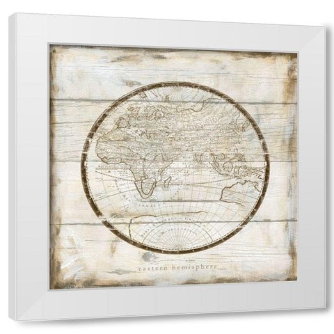 Eastern Hemispheres White Modern Wood Framed Art Print by Robinson, Carol