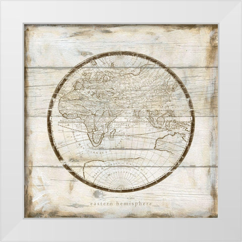 Eastern Hemispheres White Modern Wood Framed Art Print by Robinson, Carol