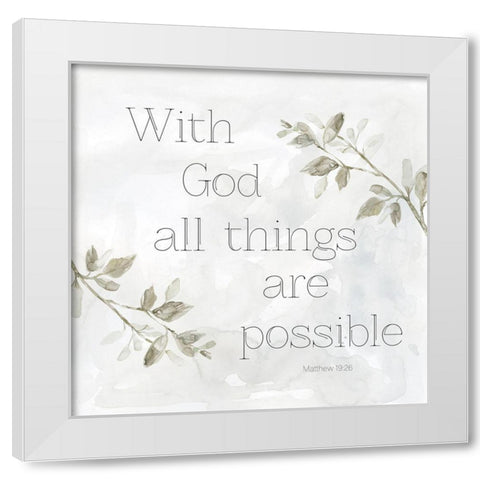 All Things White Modern Wood Framed Art Print by Robinson, Carol