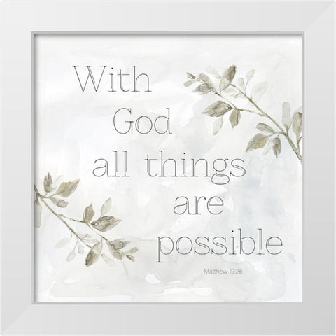 All Things White Modern Wood Framed Art Print by Robinson, Carol