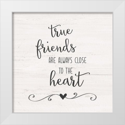 Close to the Heart White Modern Wood Framed Art Print by Carpentieri, Natalie