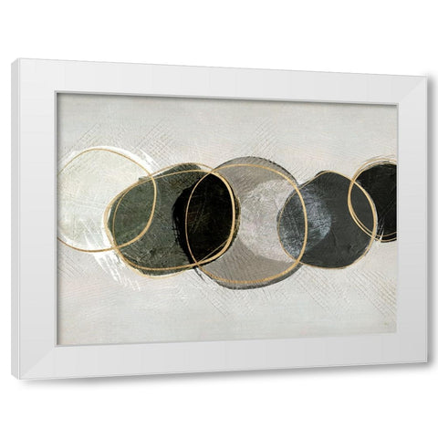 River Rock White Modern Wood Framed Art Print by Jill, Susan