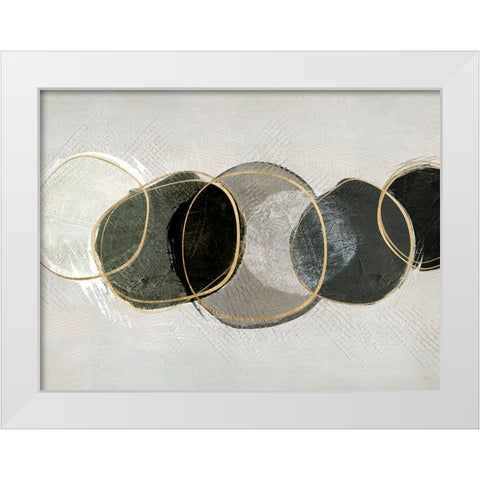River Rock White Modern Wood Framed Art Print by Jill, Susan