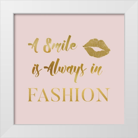 Smile Style White Modern Wood Framed Art Print by Robinson, Carol
