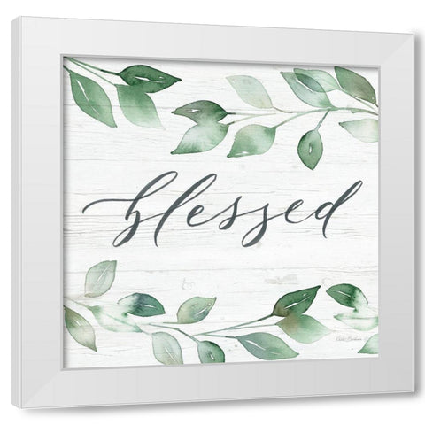 Blessed Greenery White Modern Wood Framed Art Print by Brockmon, Kristen