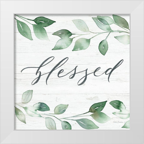 Blessed Greenery White Modern Wood Framed Art Print by Brockmon, Kristen
