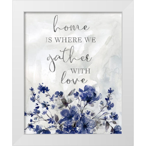 Gather With Love White Modern Wood Framed Art Print by Robinson, Carol