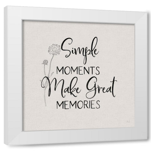 Simple Moments White Modern Wood Framed Art Print by Jill, Susan