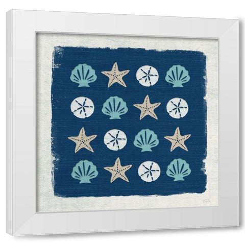 Shell Chart White Modern Wood Framed Art Print by Carpentieri, Natalie