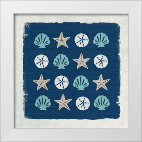 Shell Chart White Modern Wood Framed Art Print by Carpentieri, Natalie