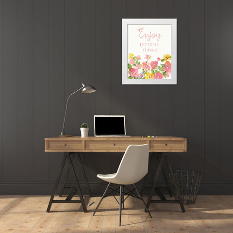 Little Things White Modern Wood Framed Art Print by Swatland, Sally