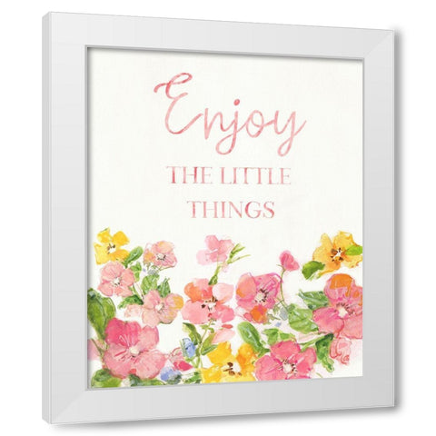 Little Things White Modern Wood Framed Art Print by Swatland, Sally