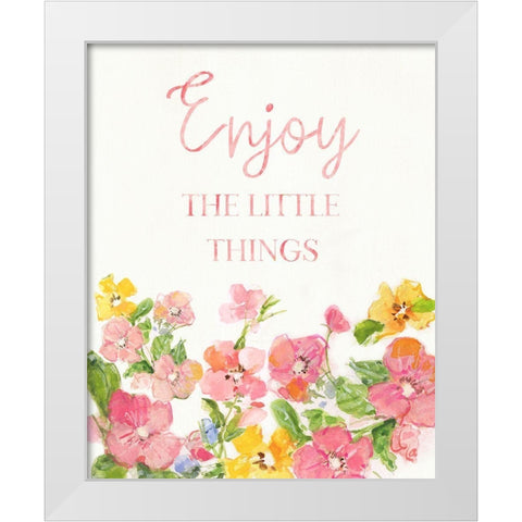 Little Things White Modern Wood Framed Art Print by Swatland, Sally