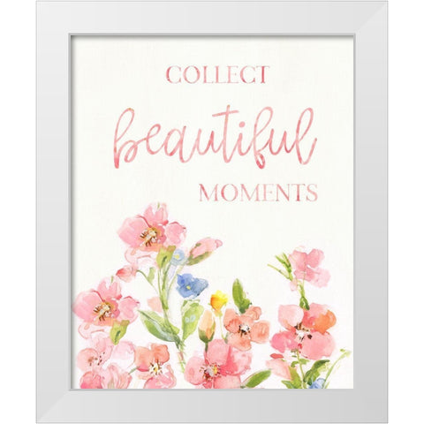 Beautiful Moments White Modern Wood Framed Art Print by Swatland, Sally