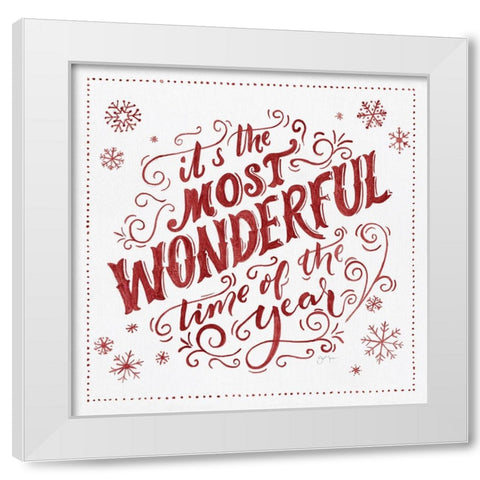 Most Wonderful White Modern Wood Framed Art Print by Tava Studios