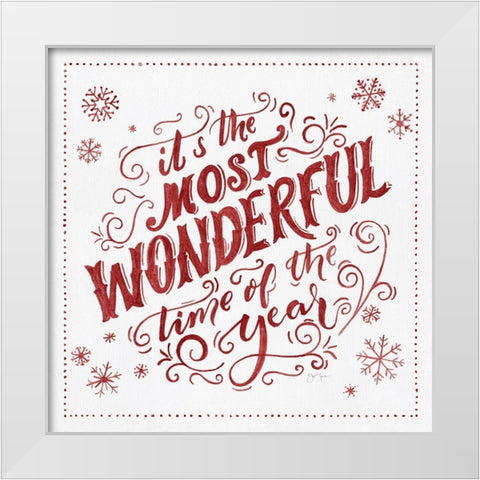 Most Wonderful White Modern Wood Framed Art Print by Tava Studios