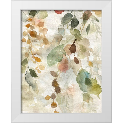 Cascading Nature I White Modern Wood Framed Art Print by Robinson, Carol