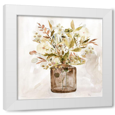 Earthy Garden I White Modern Wood Framed Art Print by Robinson, Carol