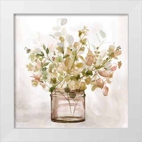 Earthy Garden II White Modern Wood Framed Art Print by Robinson, Carol