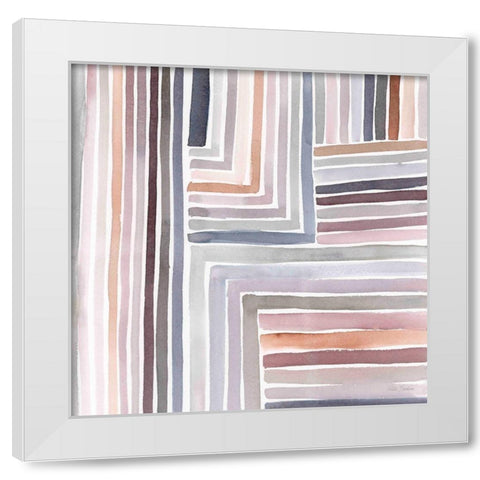 Abstract Line II White Modern Wood Framed Art Print by Brockmon, Kristen