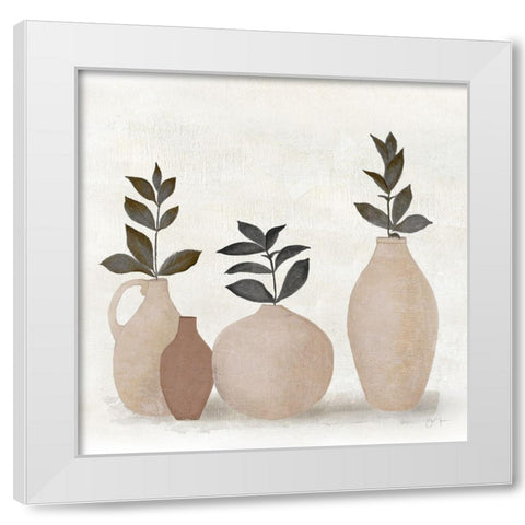 Tuscan Still Life White Modern Wood Framed Art Print by Tava Studios