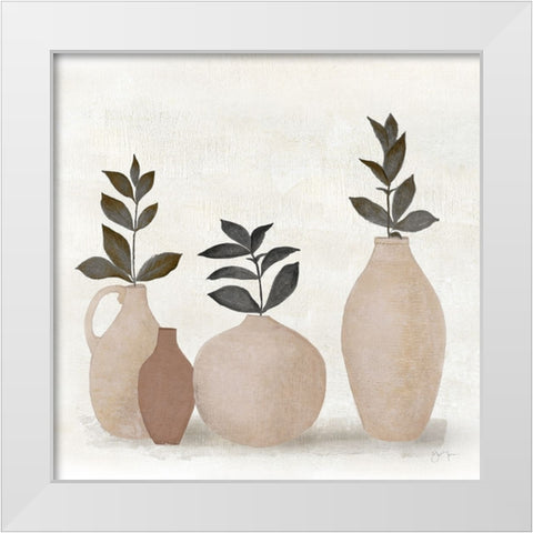 Tuscan Still Life White Modern Wood Framed Art Print by Tava Studios